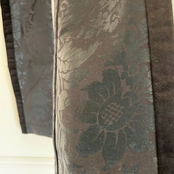 Black jacquard skinny trousers with velvet racing stripe - Picture 1 of 4